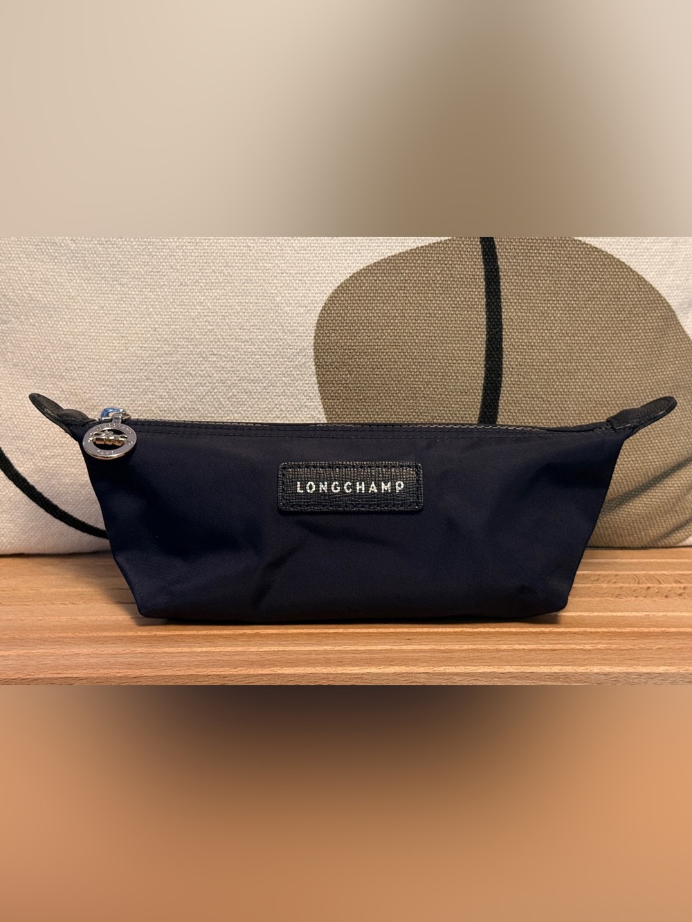 Longchamp Navy Nylon Toiletry Pouch